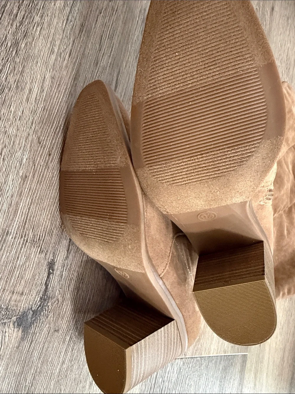 Women's Suede Boots - Tan